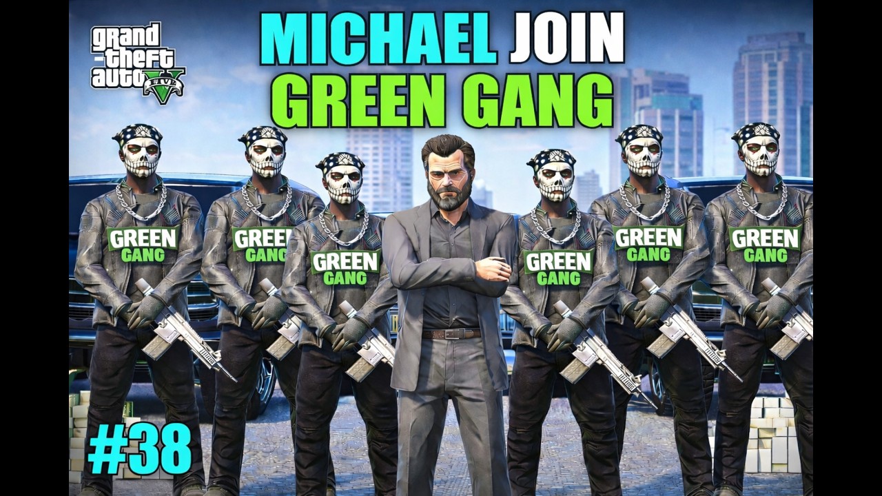 MICHAEL JOIN GREEN🥷 GANG IN GTA 5 //(2026)//#gta #gaming #gamer #green #gta5