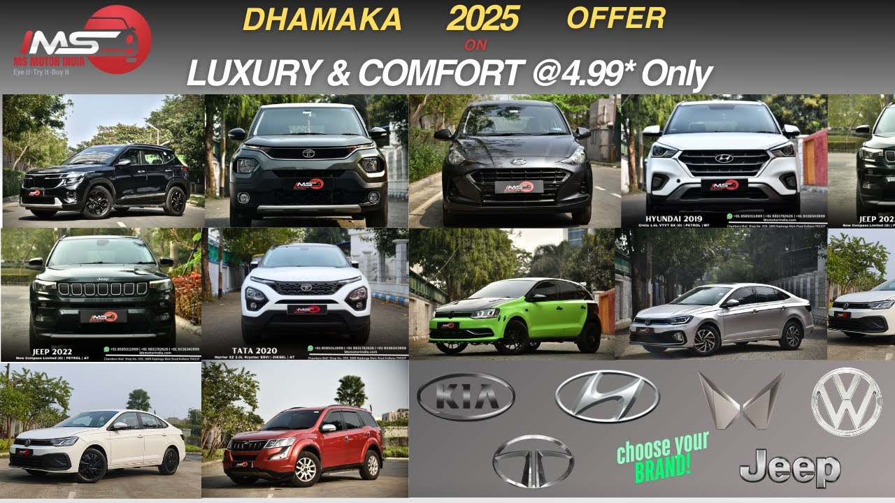 Latest Used Cars Stock Update | Kia, Hyundai, Mahindra, Tata, VW, Jeep | Best Deals & Prices 