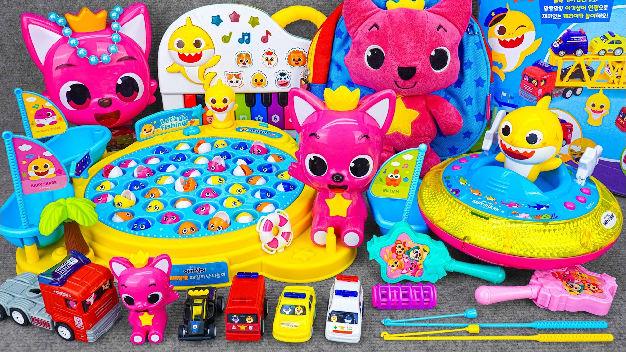 Satisfying Unboxing & Review Miniature Pinkfong Fishing Toys | ASMR