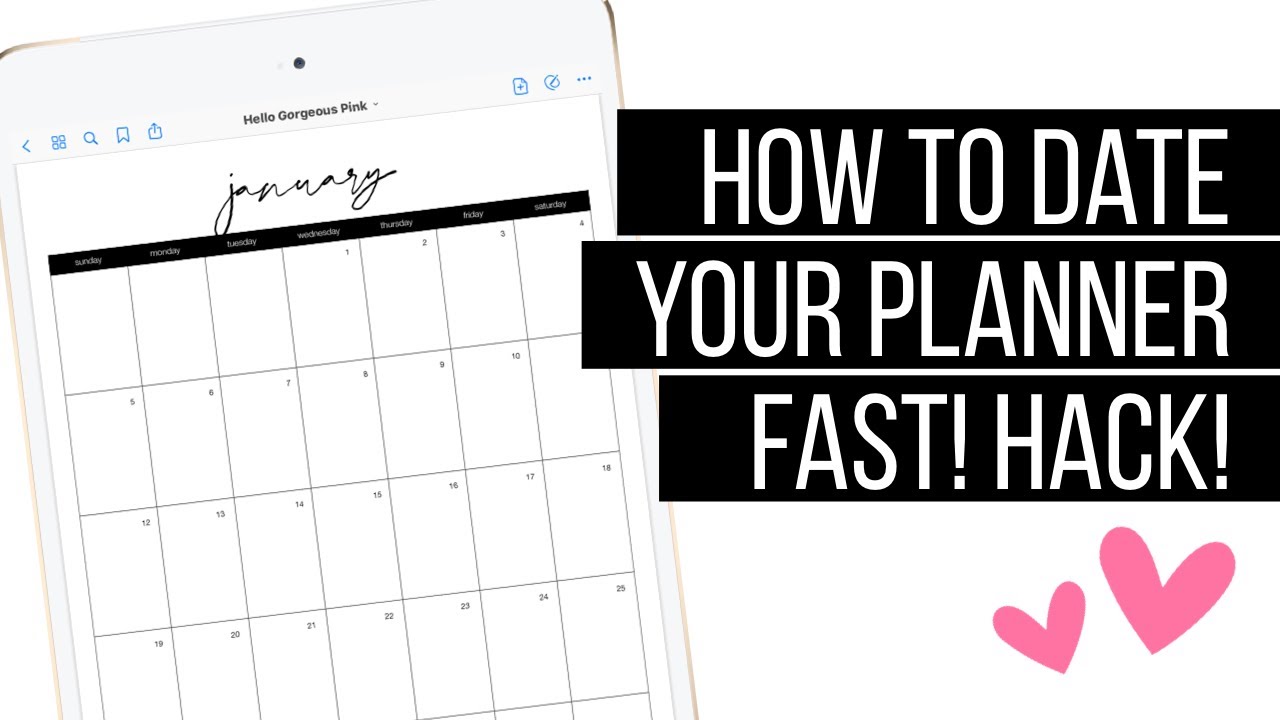 How to Date Your Digital Planner Super Fast! | Digital Planning Hack