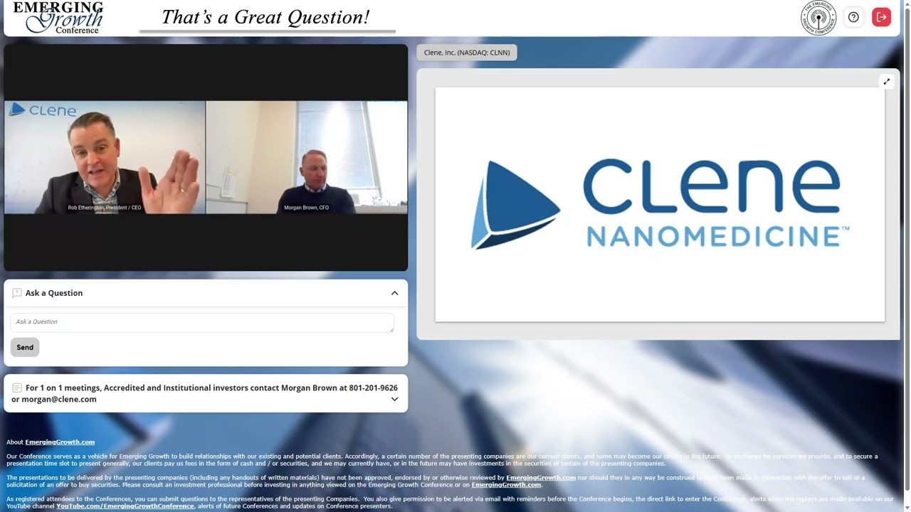 Clene Inc., (NASDAQ: CLNN)