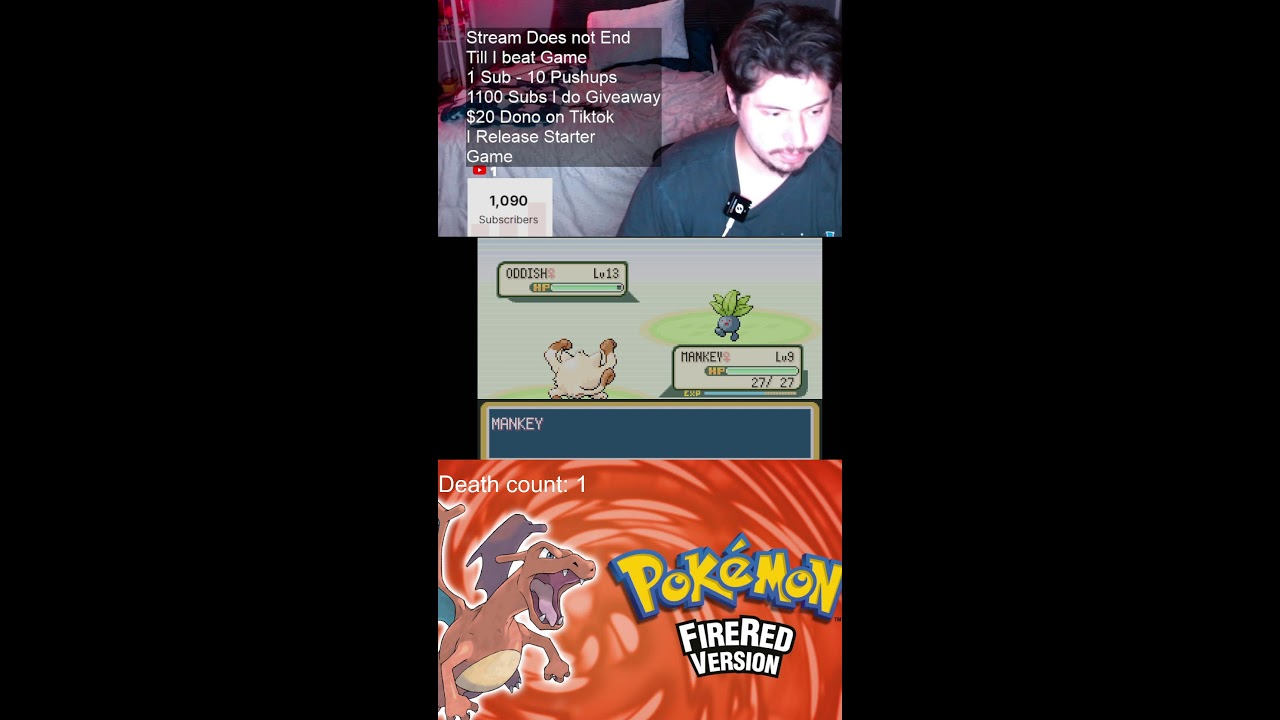 Stream Ends When I Beat Pokemon Fire Red 7 Subs Away From 1100
