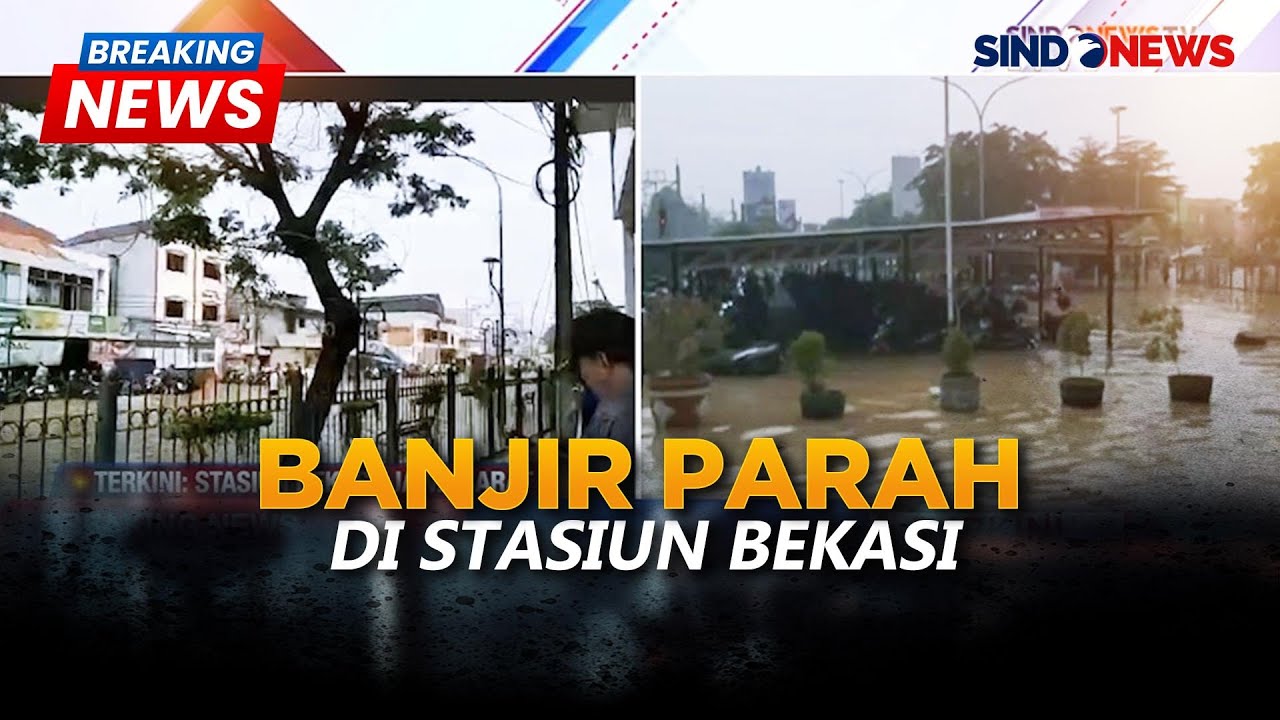 Jalan Di Depan Stasiun Bekasi Terendam Banjir | Breaking News | 04/03