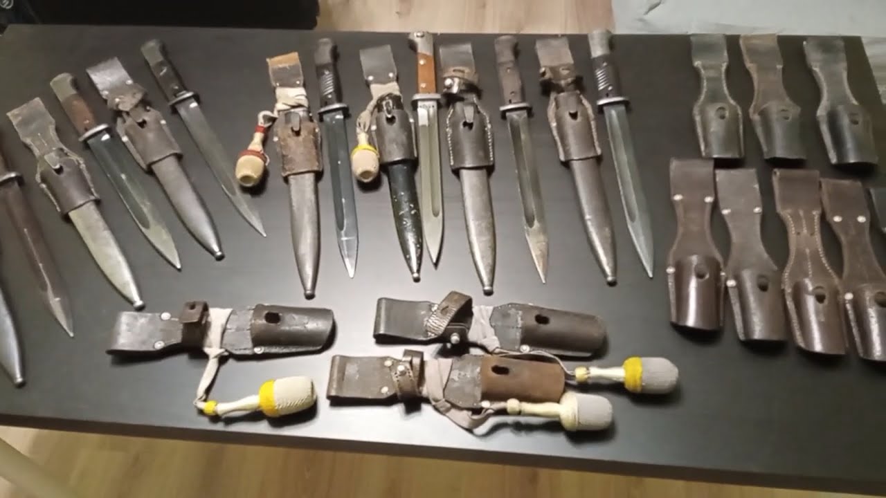 RARE K98 BAYONETS AND FROGS. РЕДКИЕ ШТЫКИ К98 И ПОДВЕСЫ.  