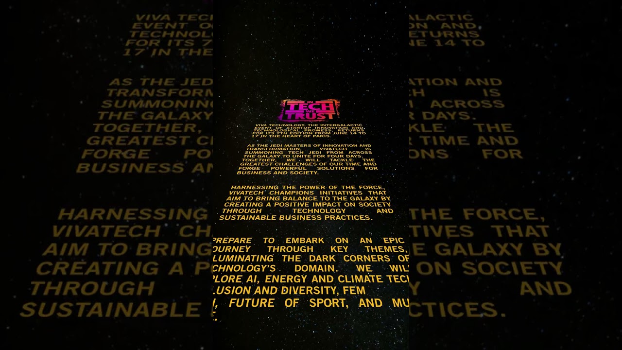 May the force be with you, young VivaTech Padawans&hellip;