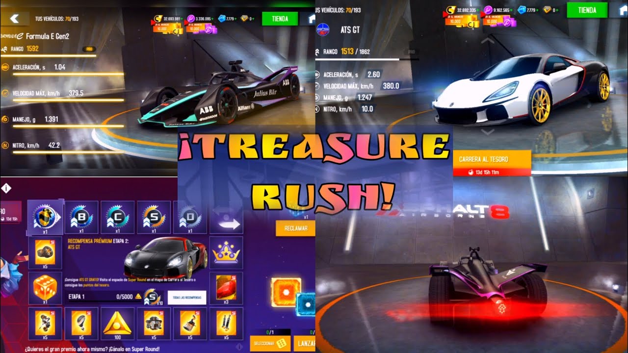 Asphalt 8👻🎉¡Treasure Rush! 🎲🤑ATS GT🏎️🏁 | Formula E ✨🔥 Nivel pro 💪😎