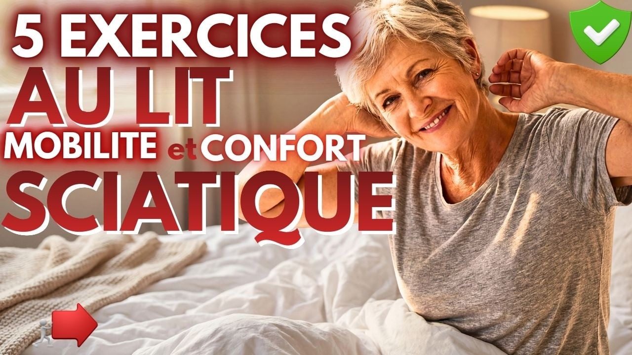 Nerf Sciatique : 5 EXERCICES DOUX pour plus de MOBILITE et CONFORT (Spécial Seniors)