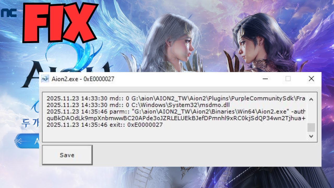 Как исправить ошибку Aion 2.exe 0xE0000027 в Windows | Простое решение проблемы читов и сбоев при...