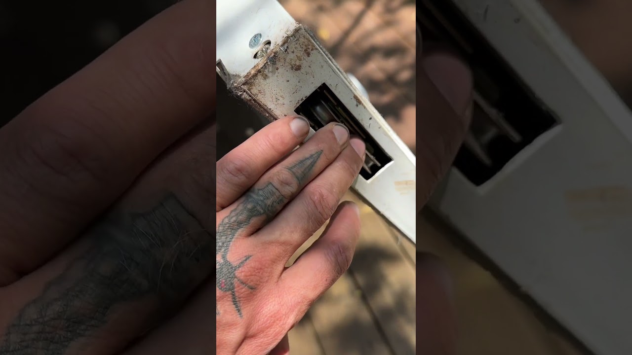Removing a patio door and cleaning the track part one