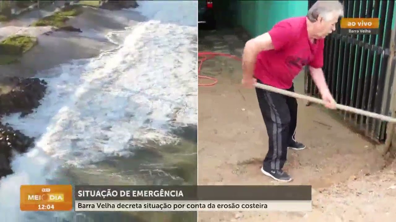 Barra velha decreta situação de emergencia por conta da erosão costeira | Segurança | SCC Meio-Dia