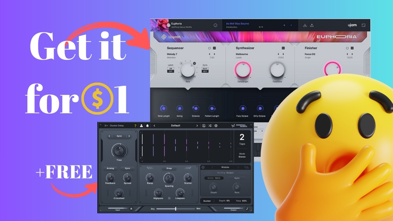 UJAM Euphoria for $1?! Plugin Boutique Deal + FREE Cluster Delay (Limited Time)