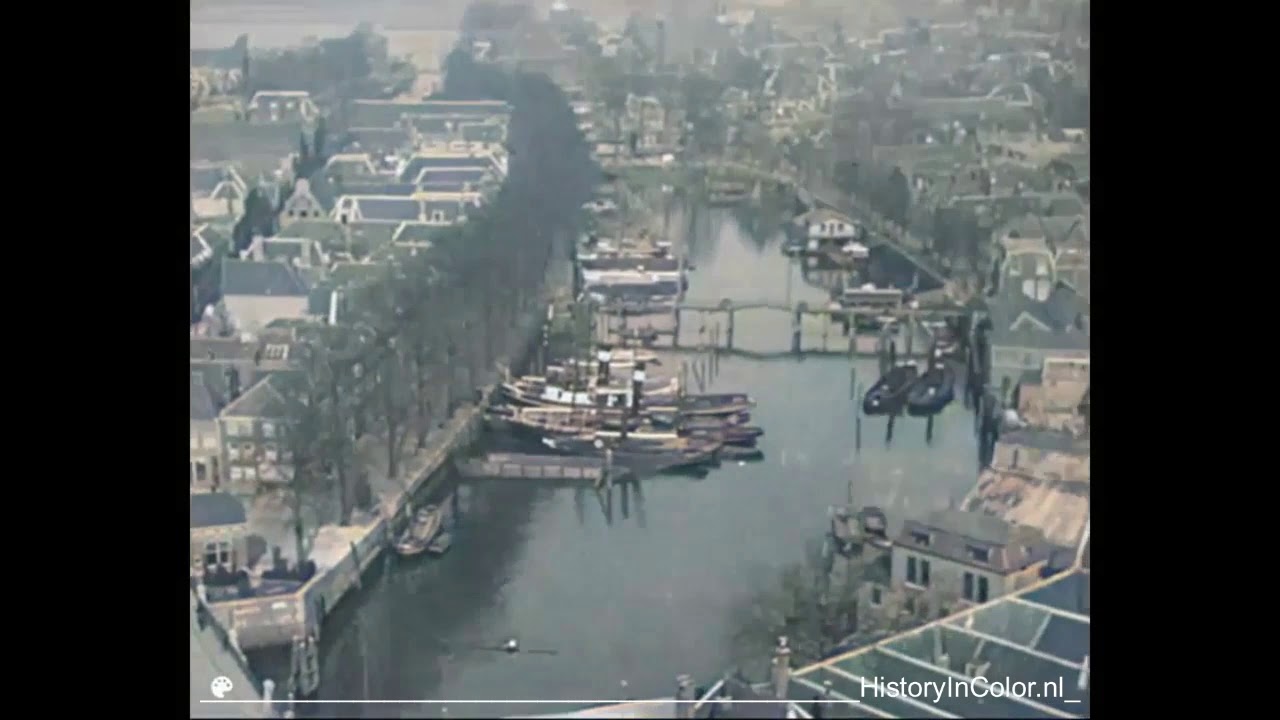 Oud Dordrecht 1926, ingekleurde film met geluid (Stadsbeelden). Colorized footage sound added.