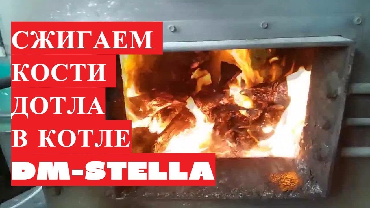 Бесплатное отопление. СЖИГАЕМ КОСТИ ДОТЛА пиролизным котлом. DM-STELLA (2017)