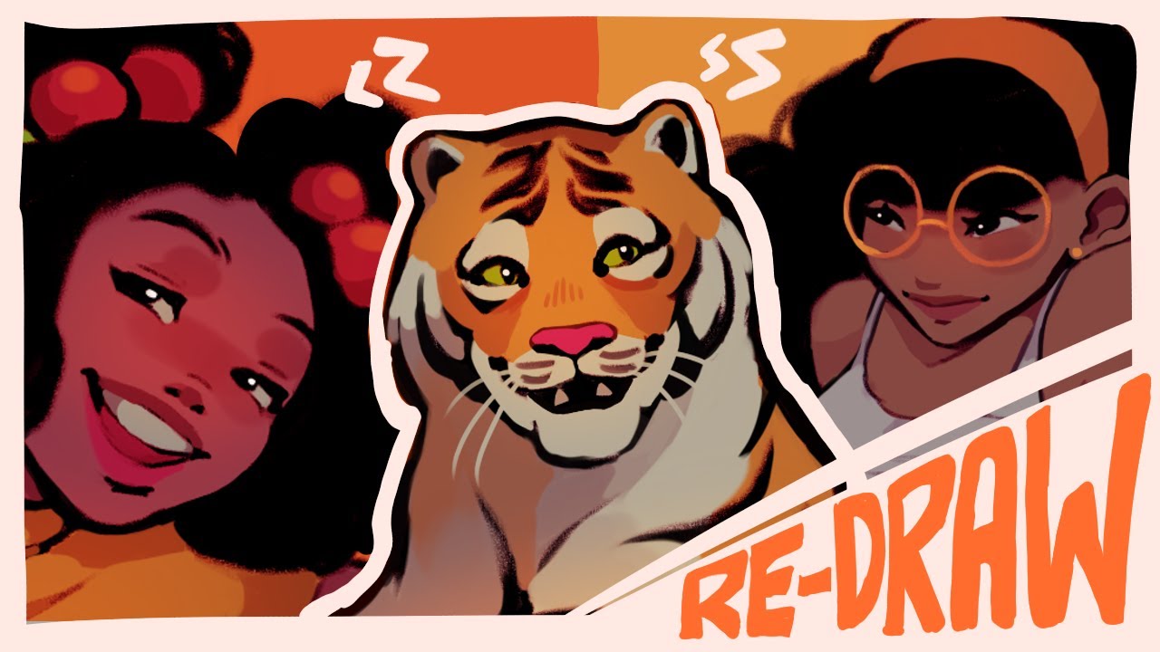 Orange soda, Cherries and Chubby Tigers!? Redrawing My Old Art!
