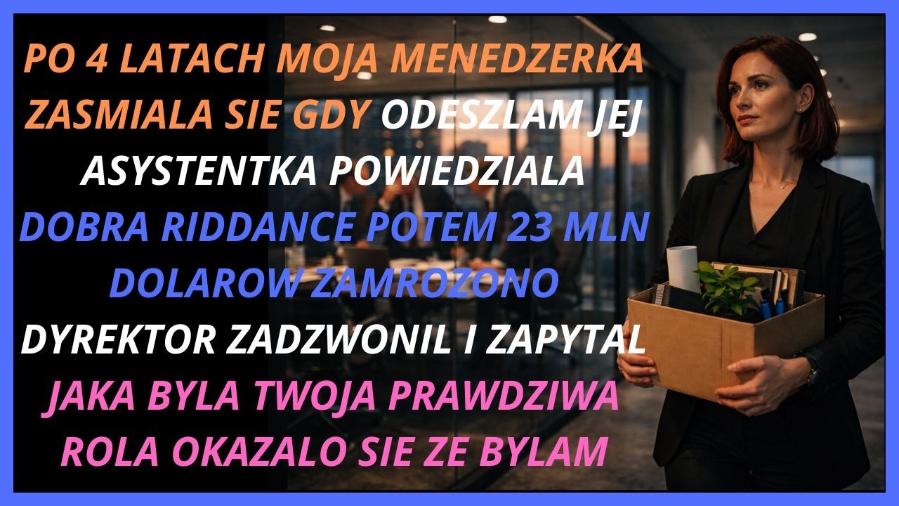 Zrezygnowałam, zanim zdążyli mnie zwolnić — a 2,3 mln dolarów zostało wstrzymane