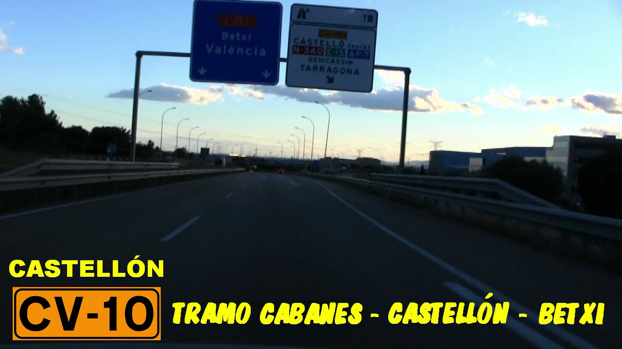CV-10 Castellón , Autovía de la Plana Tramo: Cabanes - Betxí , Comunidad Valenciana.