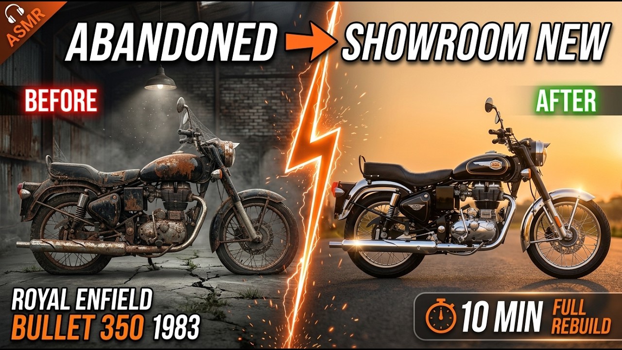 ASMR Restoration: 1983 Royal Enfield Bullet 350 - Abandoned to New