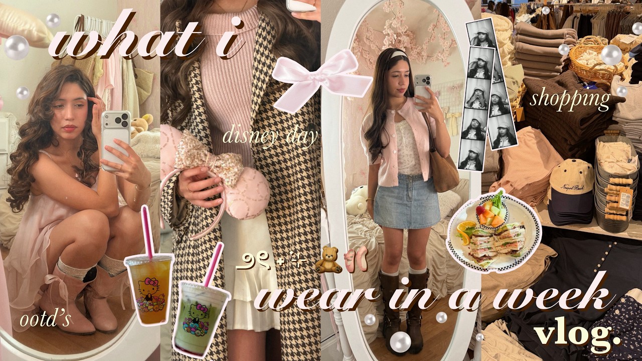Что я ношу за неделю. ✦ ݁˖ *ЖИЗНЕННЫЙ ВЛОГ* 🤎⊹ ࣪ ˖🩰 Девичьи дни, Дисней и шопинг и т.д. 🫧