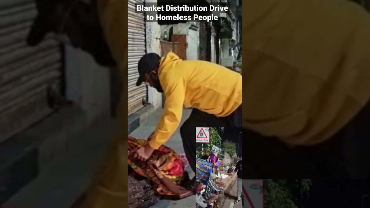 Blanket Distribution Drive to Homeless People by Sudheer Sandra