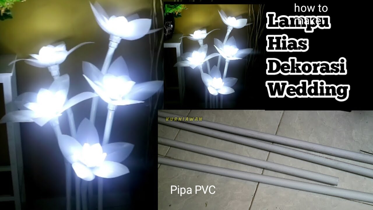 cara membuat lampu hias dekorasi dari pipa pvc dan mika plastik