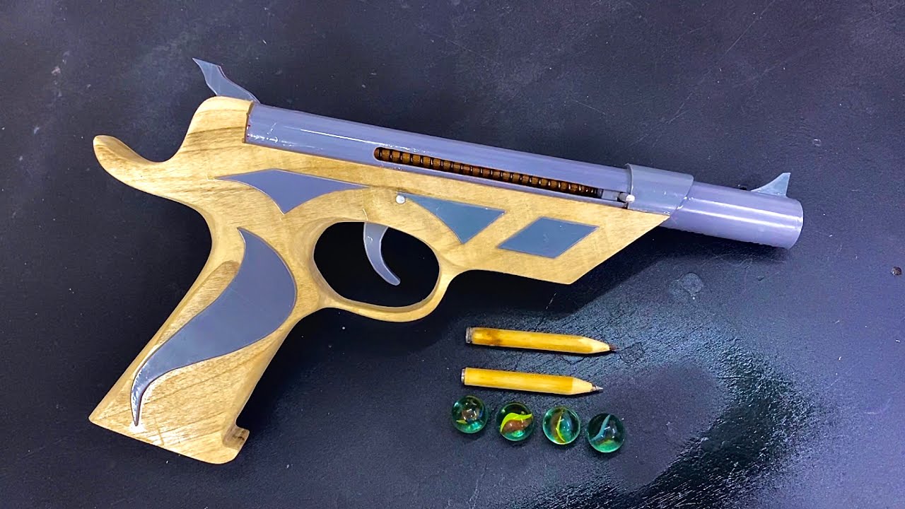 PVC ideas. Super Toy Gun made from PVC and Springs that shoot all kinds of bullets