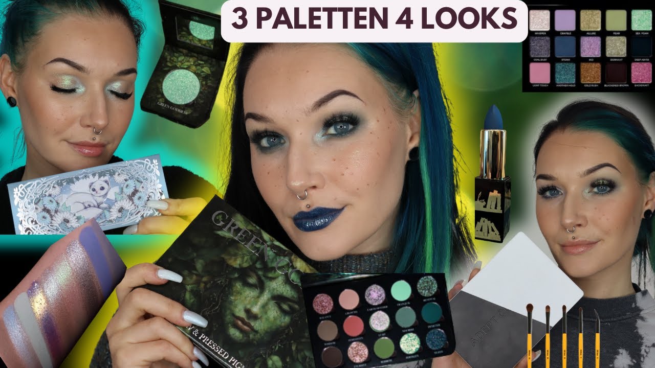 Neues Indie Make Up I Anthemy Ice Ferret I Bellabeautébar Green Goddess  Adept Emo vs. Minka Palette