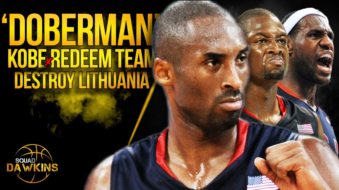 Kobe Inspires Bron, Wade x 2008 Redeem Team To Play Crazy D, They DESTROY Lithuania | SQUADawkins