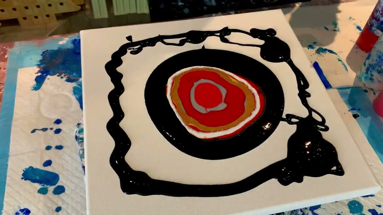 Un Dutch sur plateau tournant #acrylicpouring #pouring #acrylicpaint #D4