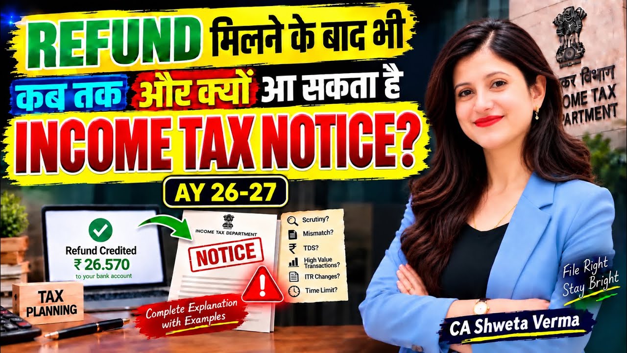 ITR Process होने के बाद भी Department कितने साल तक Notice दे सकता है?Scruitny & Reassesmnt explained