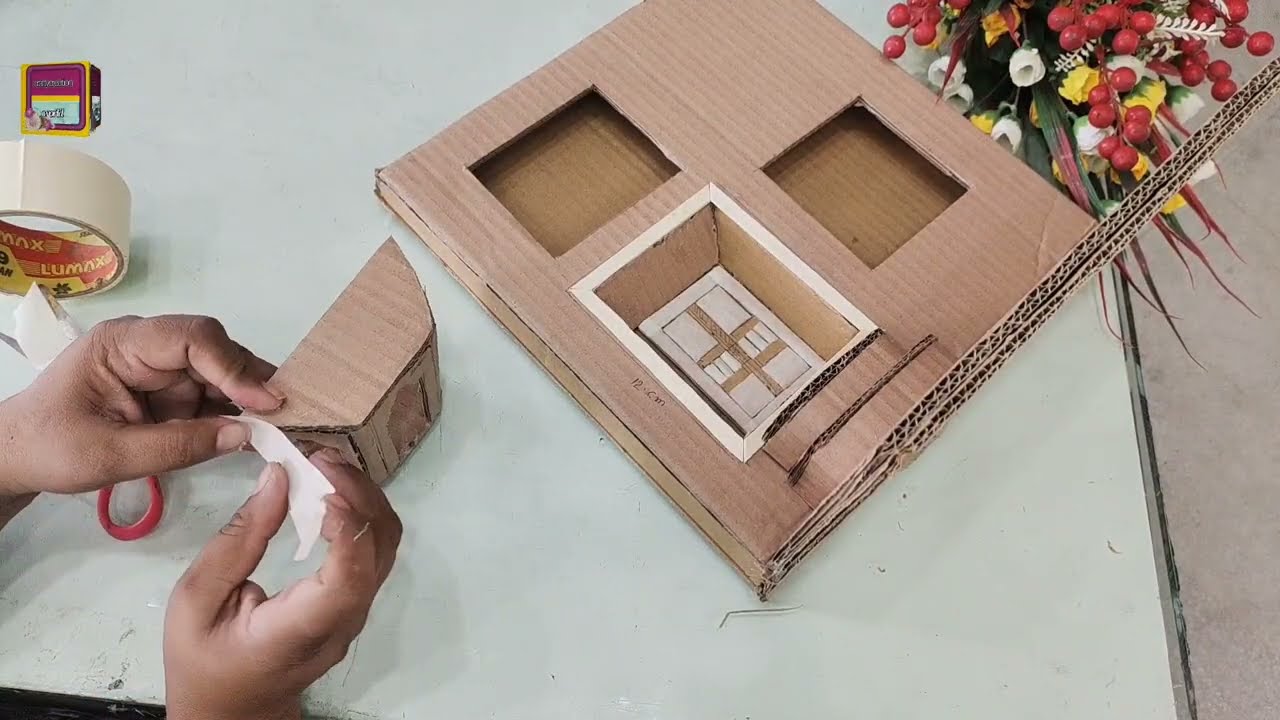 How to make a castle with cardboard/wall decor idea/handmade castle making at home 🏯🏰