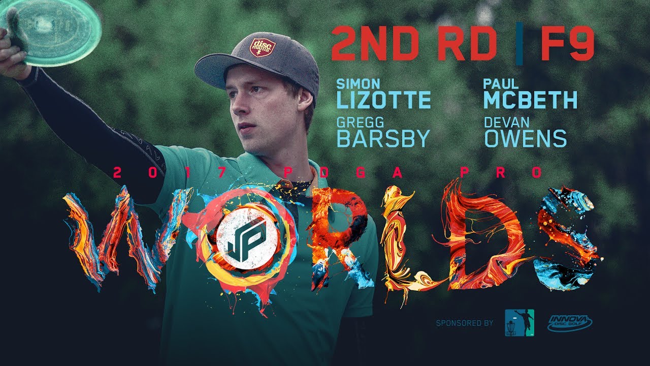 2017 PDGA Pro Worlds | Round 2, Front 9 | McBeth, Lizotte, Owens, Barsby