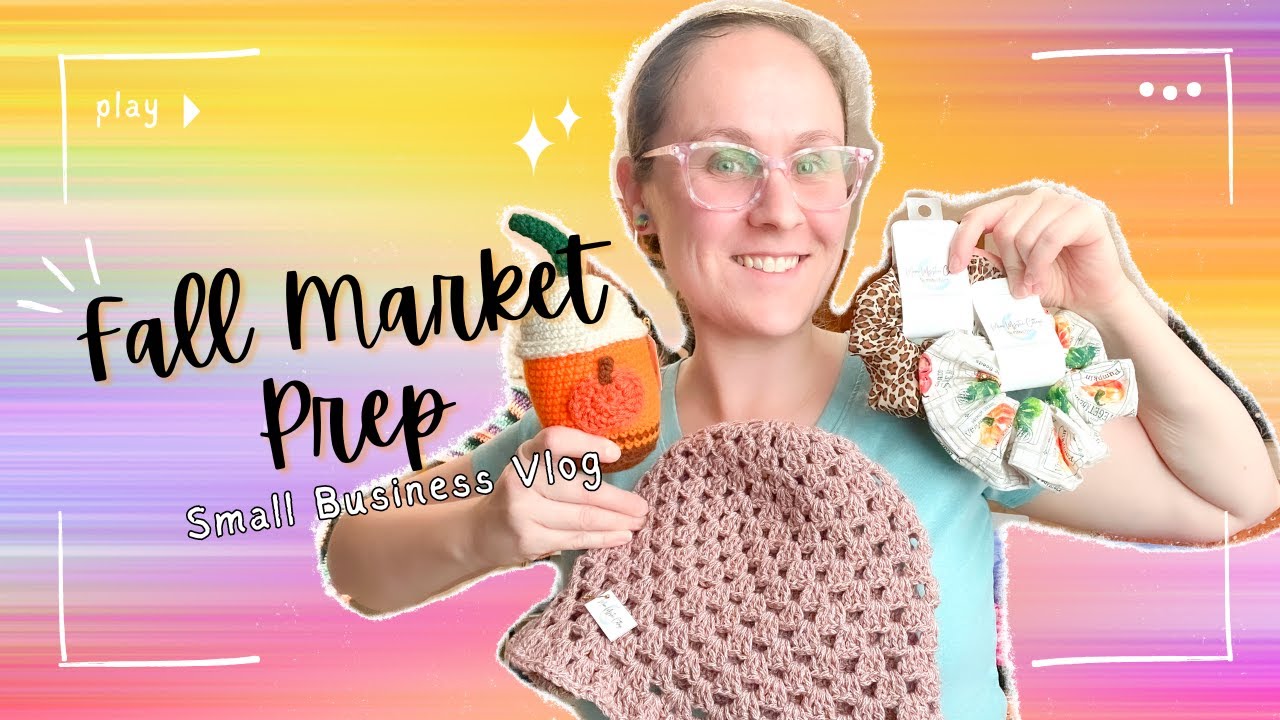 Fall Market Prep Vlog | Sewing Scrunchies and Tagging Items | Moon Mystic Cottage