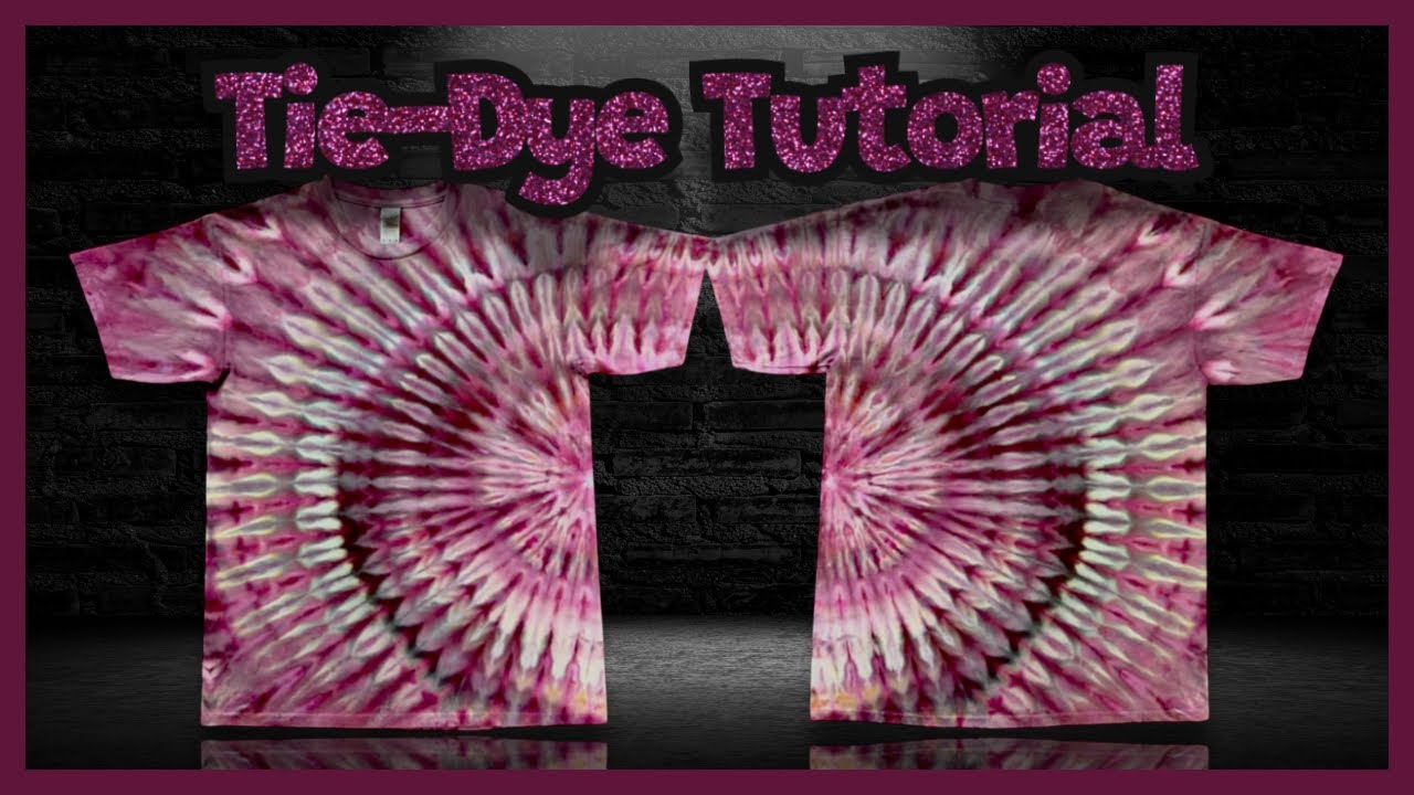 Tie-Dye: Side Fanfold Incline Ice Dye Tutorial - Single Color Black Cherry