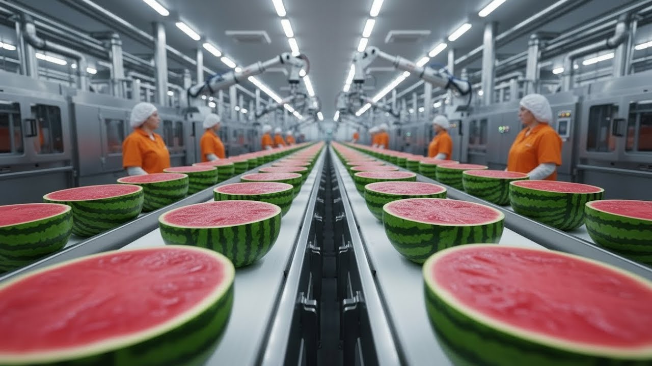 Inside a High-Tech Processing Plant | From 10-Ton Watermelons to Crystal-Clear Juice