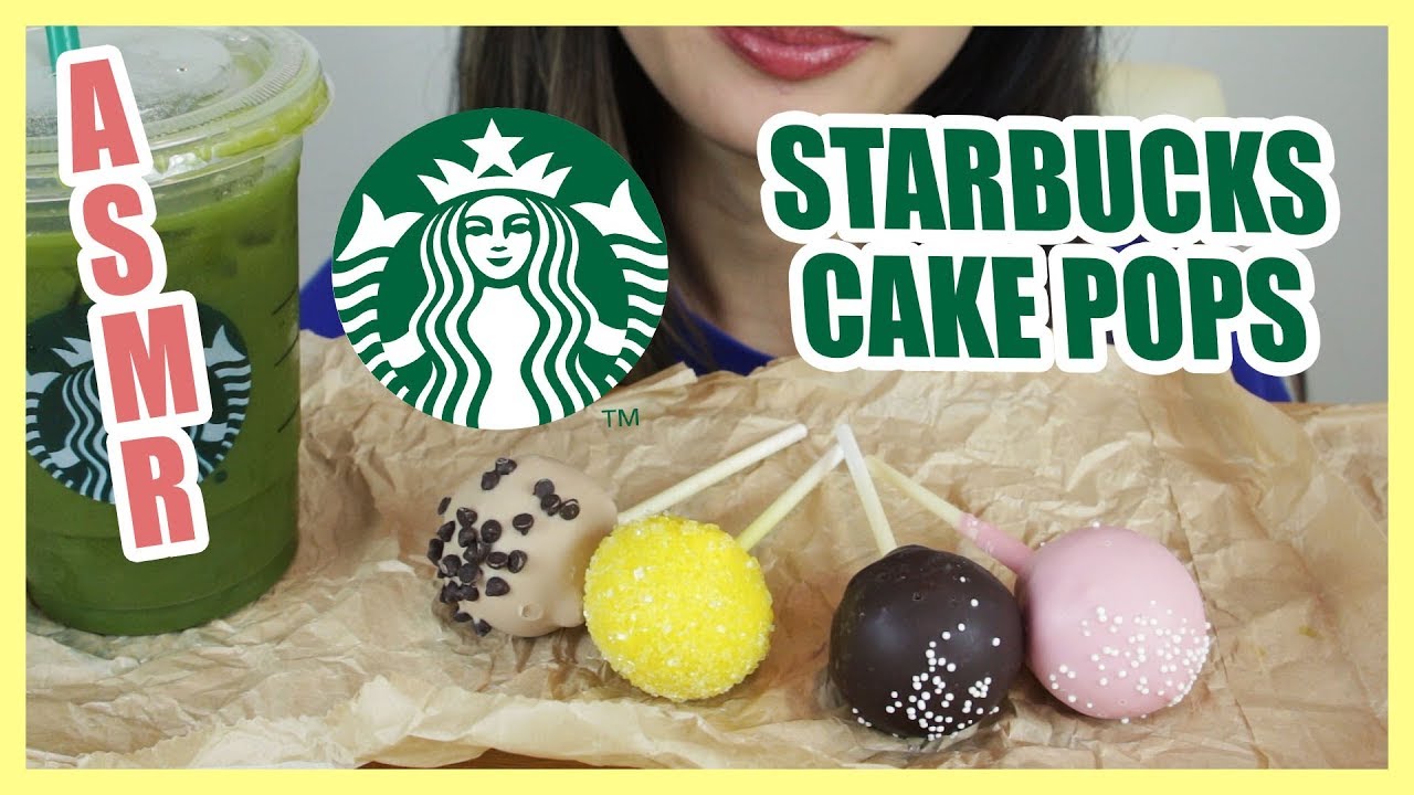 asmr // eating starbucks cake pops & matcha // *whispering & eating*