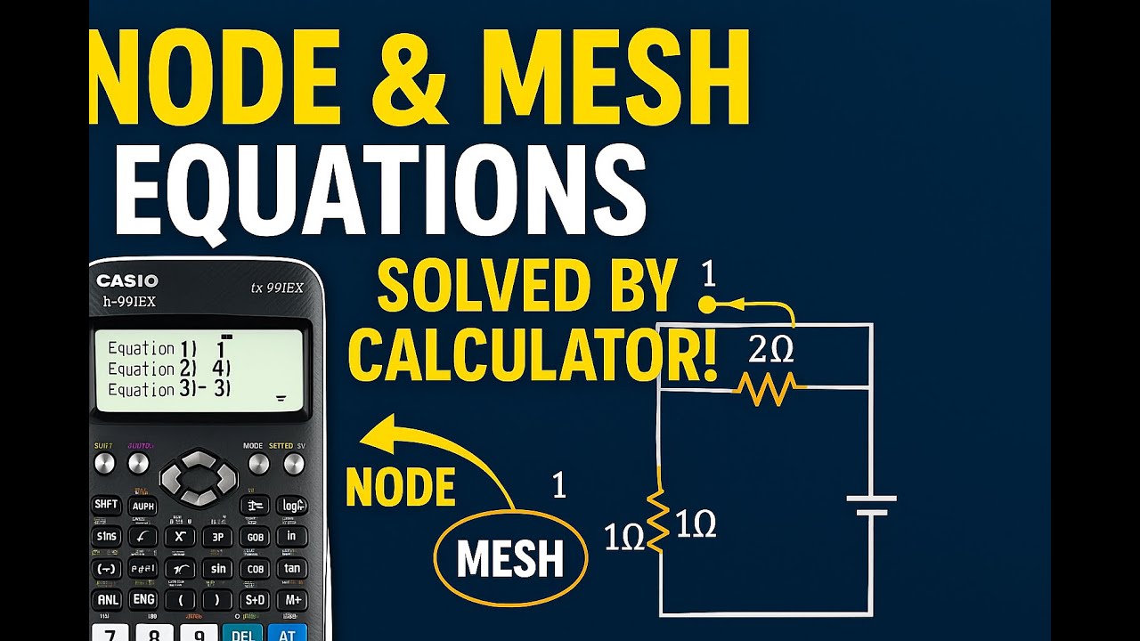 How to Solve Node & Mesh Equations with Calculator | Electrical Circuits | EduVerse