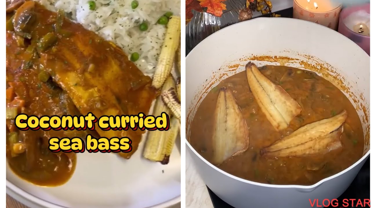 Coconut curried seabass  