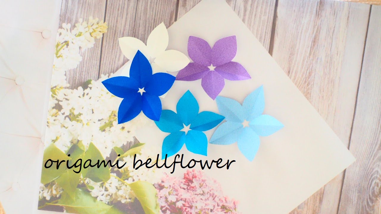 秋の飾り折り紙桔梗/Autumn decoration origami bellflower/가을 장식 종이 접기 도라지