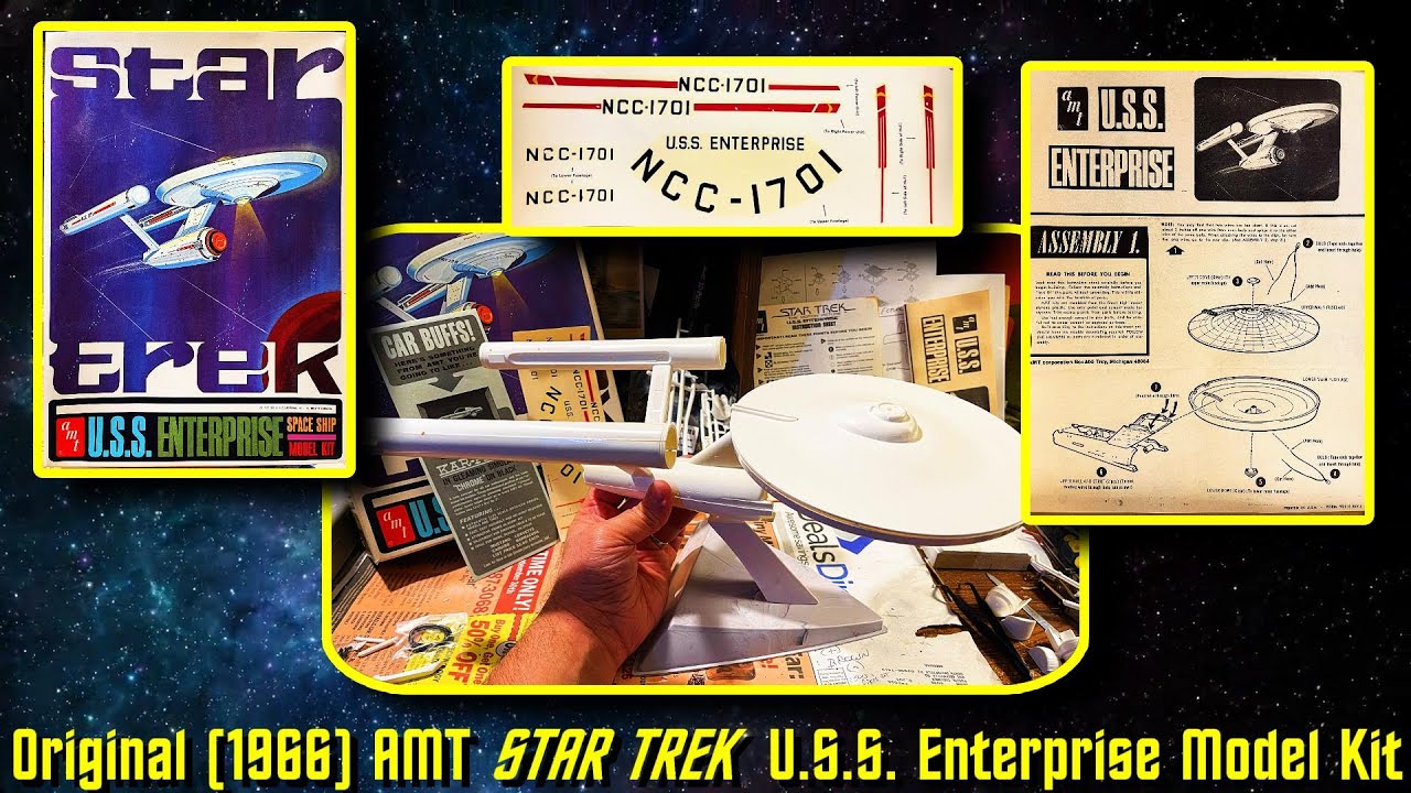 Original Release AMT STAR TREK U.S.S. Enterprise Space Ship Model Kit First Tooling and Molds (1966)