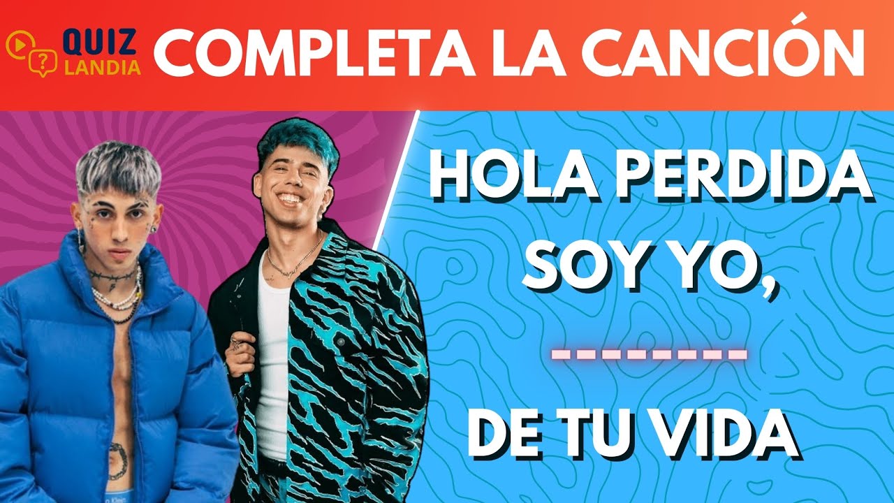 Completa la Canci&oacute;n 🎶🤪 - Adivina la Letra de la Canci&oacute;n - Reto de M&uacute;sica - QuizLandia
