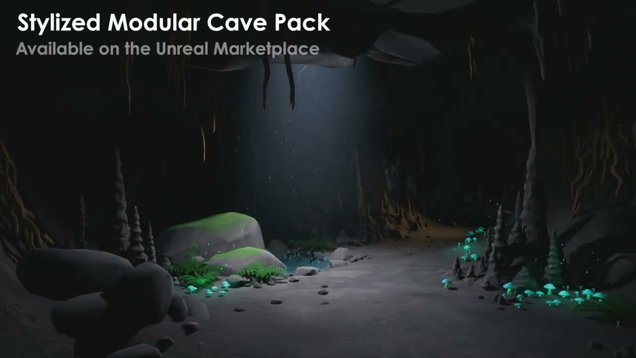 Stylized Modular Cave Pack: Showcase
