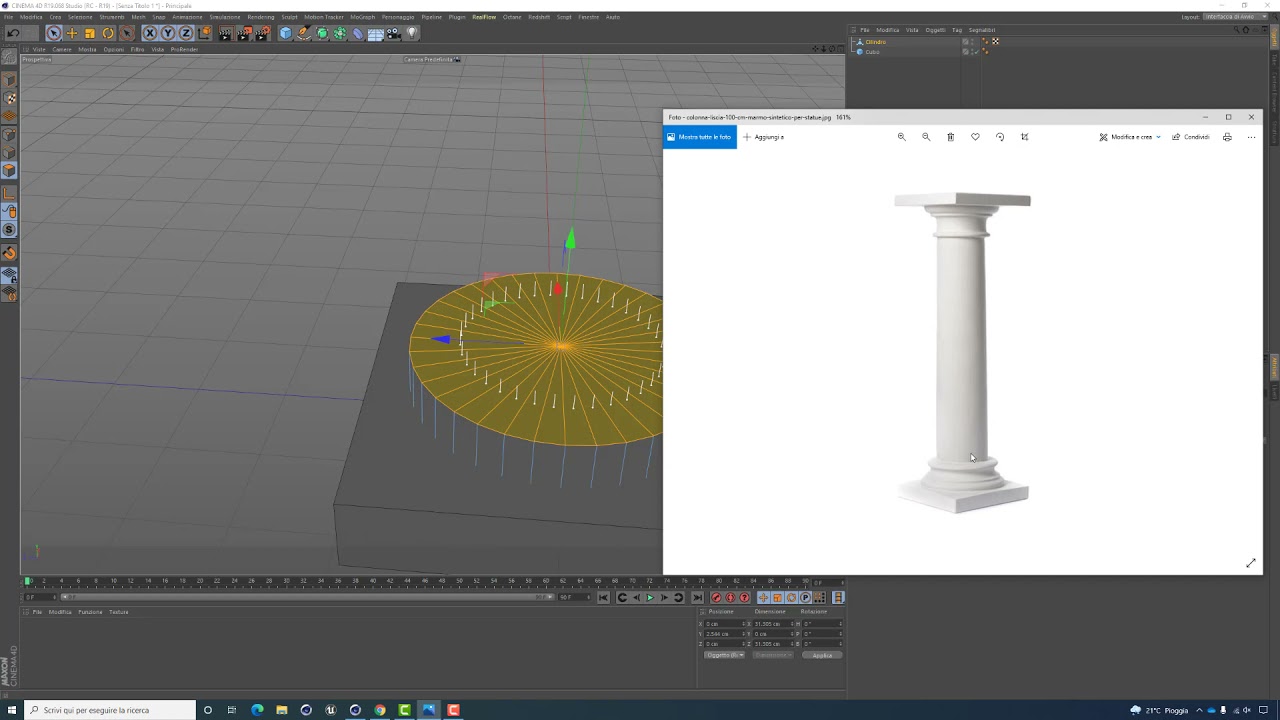 Tutorial C4D - 04 Il comando estrudi-smussa (2° parte)