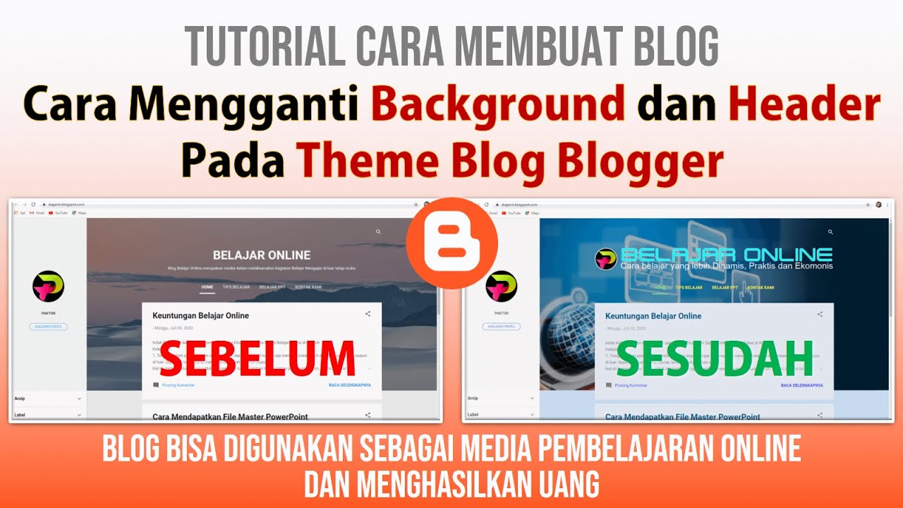 Tutorial Blog: Cara Ganti Header Background Blog di Blogger