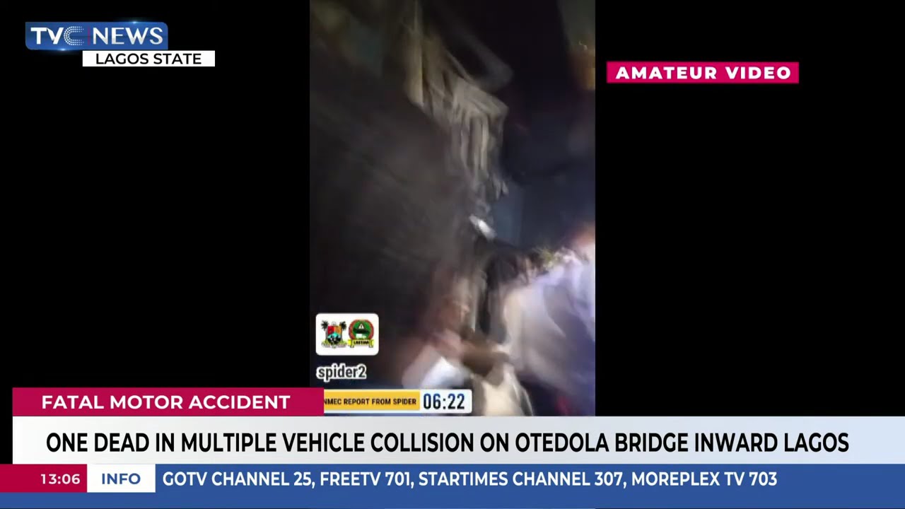 One De@d In Multiple Vehicle Collision On Otedola Bridge Inward Lagos