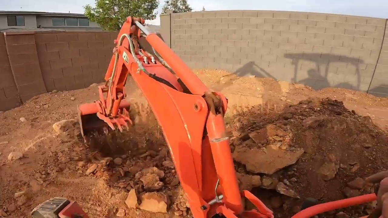 Digging Trampoline Hole W/ Kubota B26 Tractor