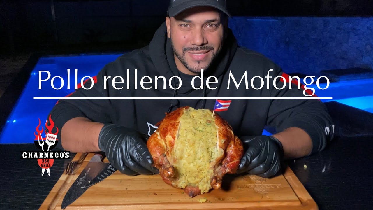 Pollo asado a lo Boricua relleno de mofongo Ep#129