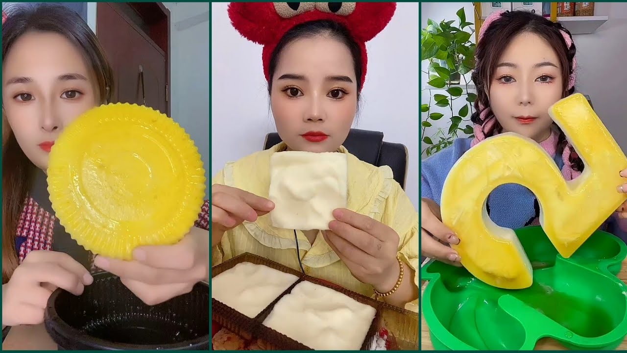 ASMR foam ice eating