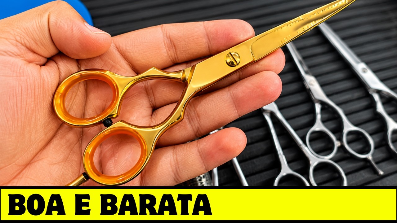 . Tesoura BOA para cortar cabelo, boa e barata para iniciante, essa eu recomendo