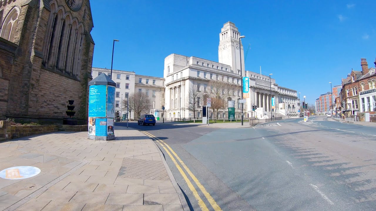 Walking Through Leeds City Centre During UK Covid Lockdown March 2020 | Binaural Audio, 4K Footage