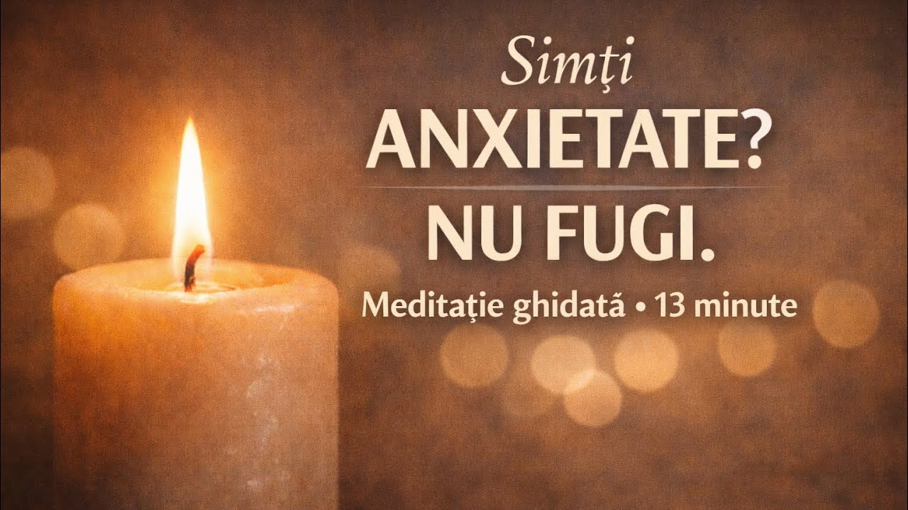 Meditație ghidată pentru anxietate | Nu fugi de agitație (13 min)